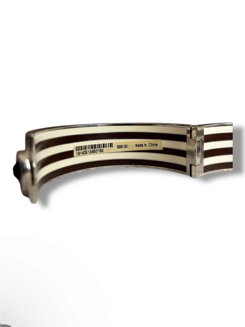 Henri Bendel Snakeskin Print Hinged Bracelet NWOT *FULL INCLUSION* Box & Dusty - Picture 5 of 5